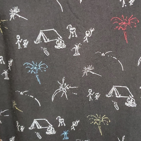 Button Up Men's shirt, Camping theme - Picture 2 of 5